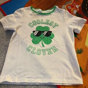 Coolest Clover Kids T-Shirt St. Patrick’s Day - White & Green - Size 5T
